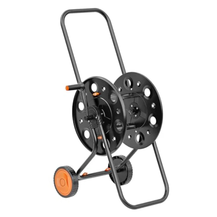 

Тележка-катушка для садового шланга, вместимость 75-150 футов, портативный металлический держатель для шланга на колесах, уличная катушка для водяного шланга