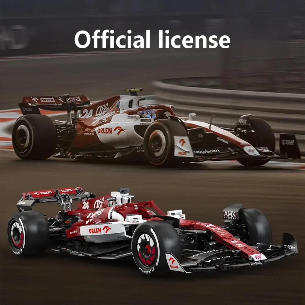 Alfa Romeo F1 Race Car C42 Building Blocks Set, 1868 PCS 1: 8 MOC Creative Building Blocks, Excellent Racer Model and Collection