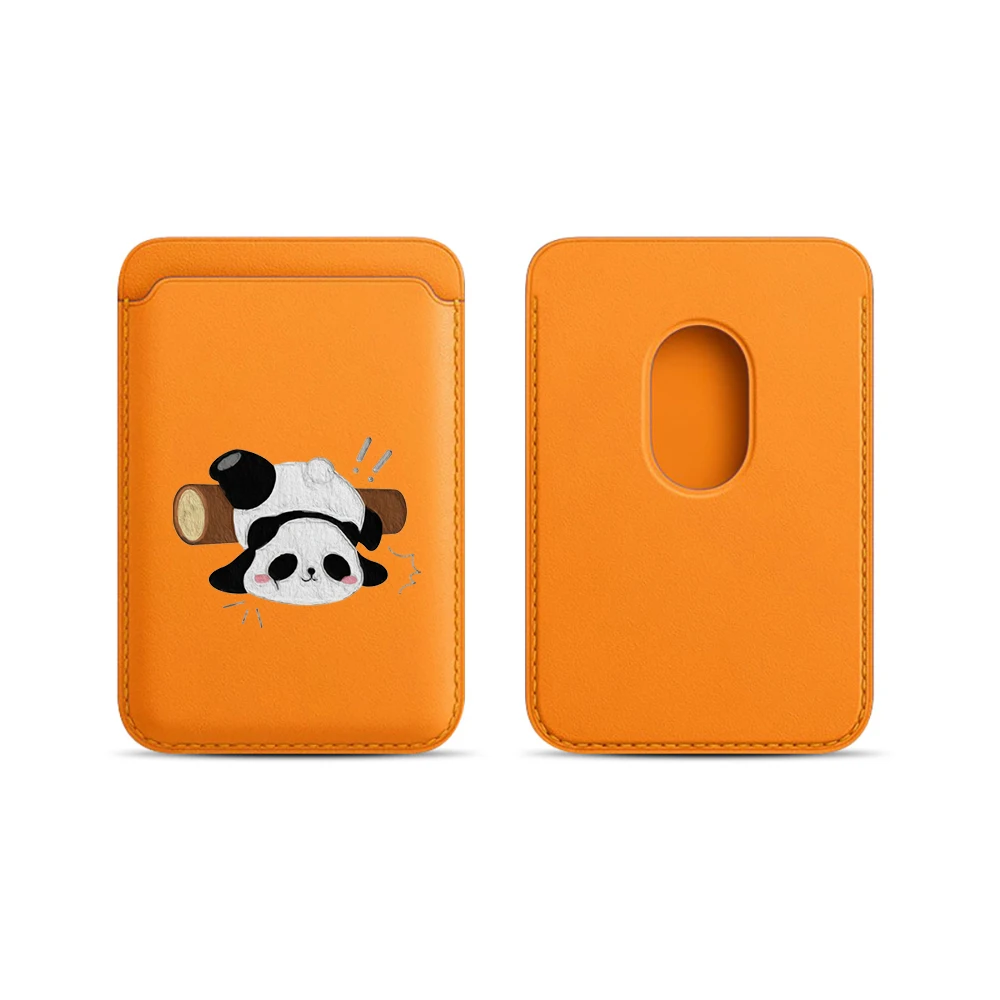 Lustige Panda-Leder-Kartenhülle für Magnetische Hüllen, Geeignet für alle iPhone Magsafe-Karten-Handyhüllen – Detail 10
