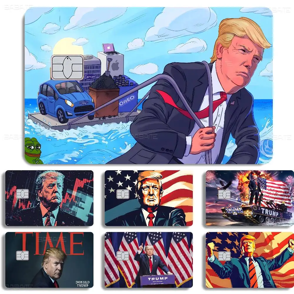 2025 Donald T-Trump Anmie Sticker Film Skin Cover for Credit Card Debit Bank Card Front view 4