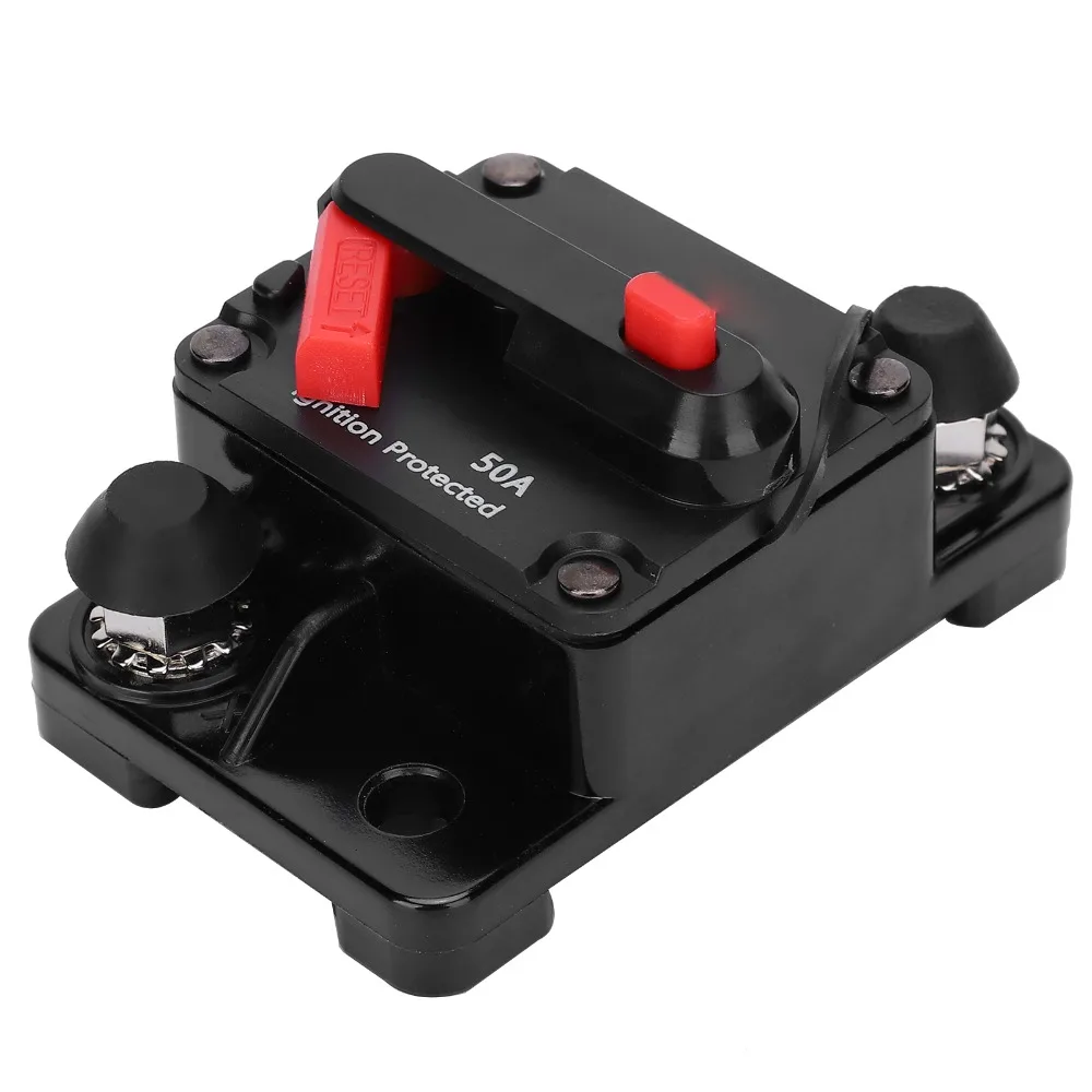 

DC12‑42V Circuit Breaker 50A-300A Waterproof Design Auto Switch Fuse Holder Auto Reset Fuse Holder Car Applications