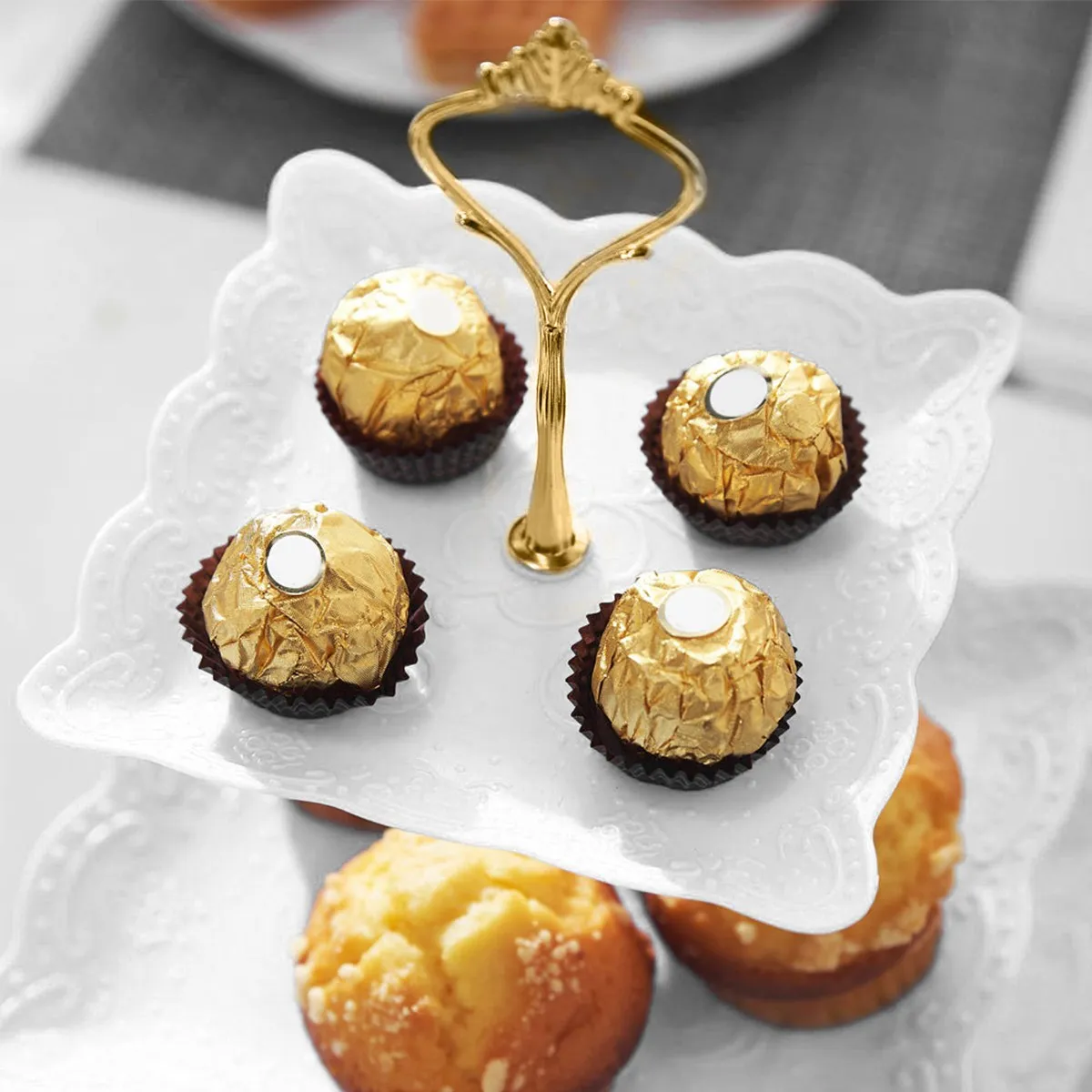 Detachable Cake Stand European Style 2/3 Tier Pastry Cupcake Fruit Plate Serving Dessert Holder Wedding Party Home Decor