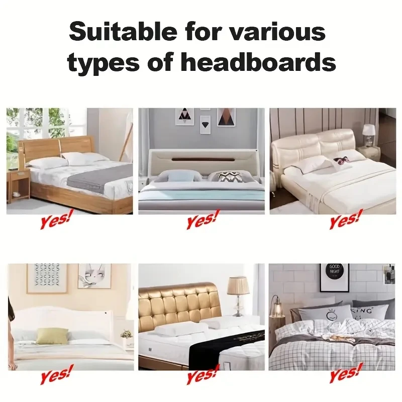 Afbeelding 7: 150/180/200cm Effen Kleur Volledig Inclusief Bedhoofdbedekking Bedrand Rugleuning Bescherming Hoofdeinde Stofkap Slaapkamer Decor 침대 머리덮개