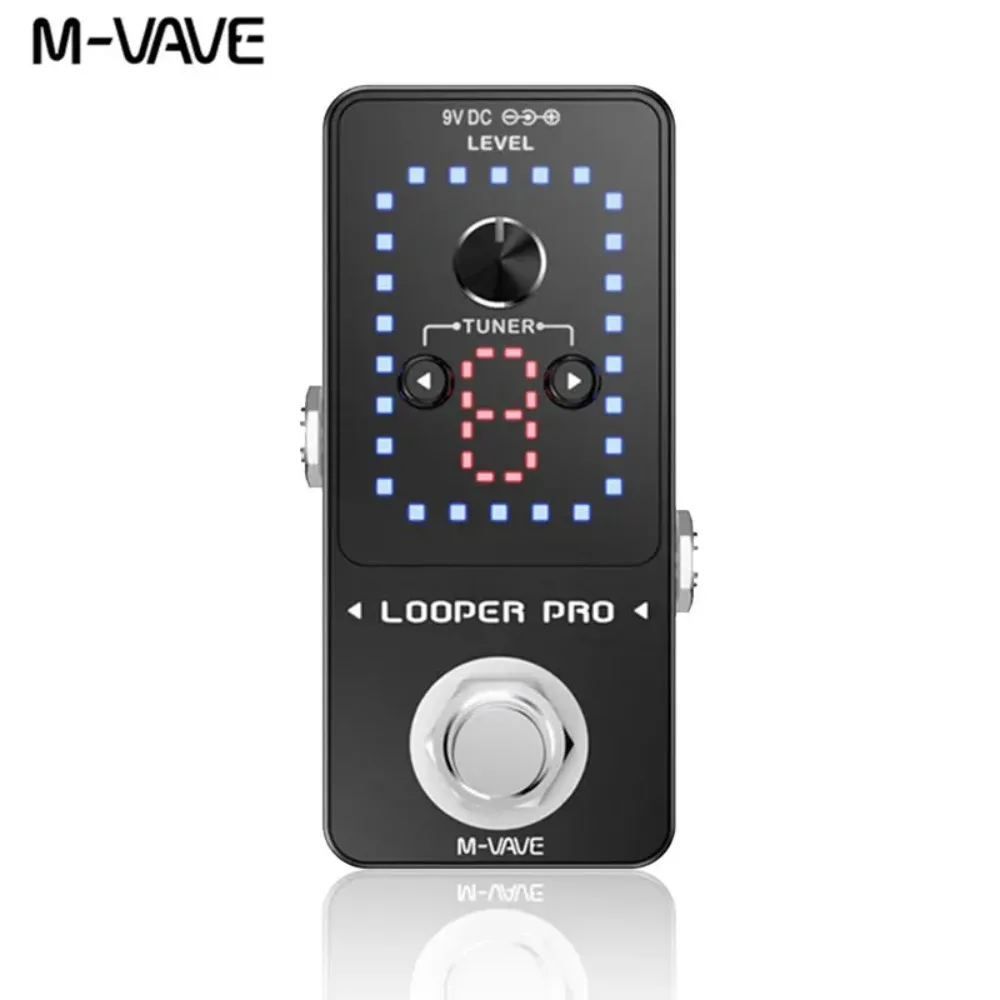 M-VAVE looper pro pedal de efeito guitarra 9 loops 40 minutos estação de loop de tempo de gravação com sintonizador ilimitado overdub pedal de guitarra