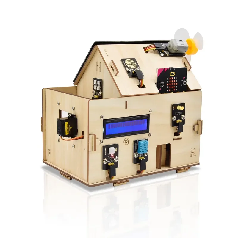 DIY Electronic STEM Microbit Smart Home Starter Kit Automated Cabin DIY Project, Plan Solar Panel Starter Kit