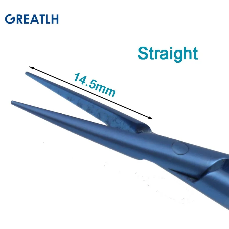 16cm/18cm Needle Holder Needle Holding Forceps Straight Curved Titanium Alloy Microscopic Instrument