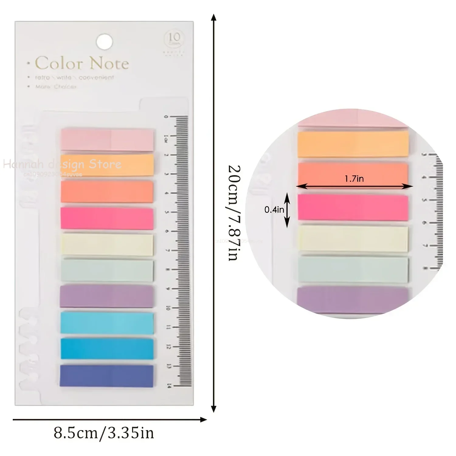 200 Sheets Transparent Sticky Notes Self-Adhesive BookMarkers Posted It Annotation Reading Book Clear Tab Kawaii Cute Stationery