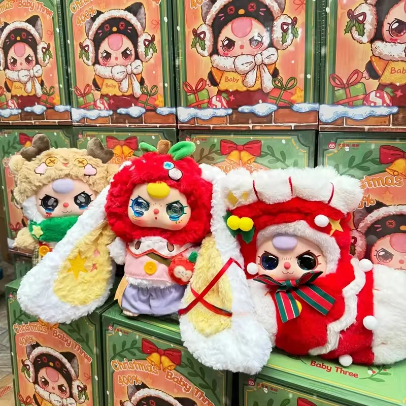 

New Genuine Baby Three Christmas Party Series Vinyl Plush Blind Box Mystery Box Trendy Play Bag Pendant Cute Doll Girl Gift Toys