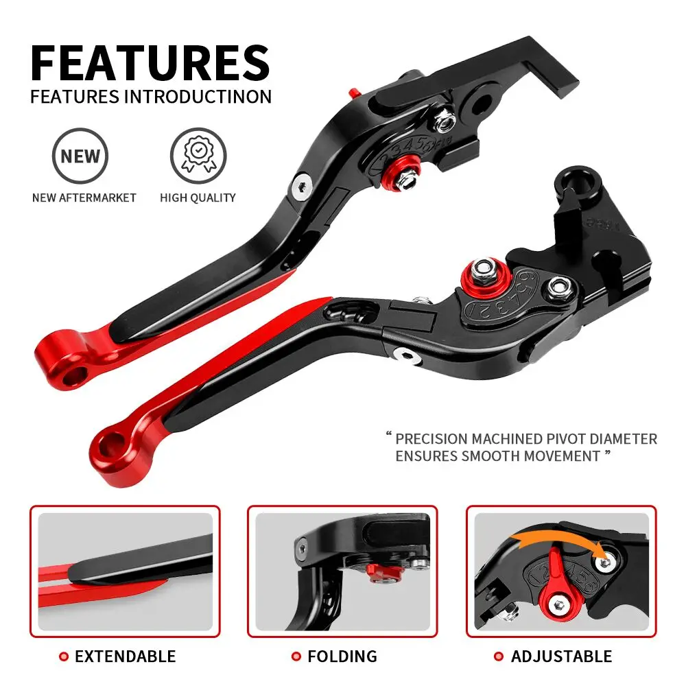 Motorfiets Opvouwbare Rem Koppelingshendels 22Mm 24Mm Stuur Knoppen Handgreep Uiteinden Voor Benelli Miljard 125 Miljard 150 Tnt 150i Bn125