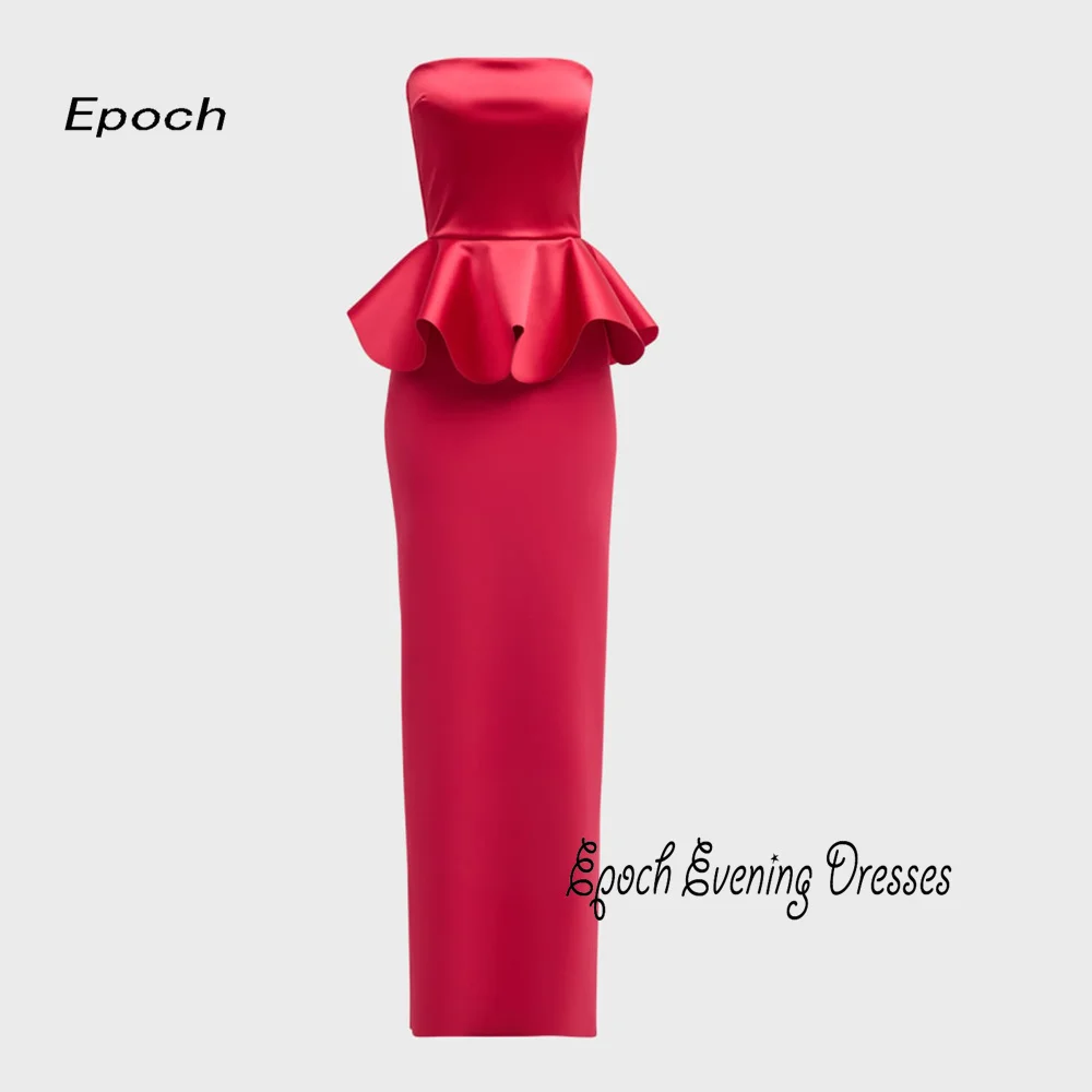 Epoch gaun malam Satin panjang gaun Prom Cocktail tanpa tali lurus A1 w w w w w w 2024 Arab elegan