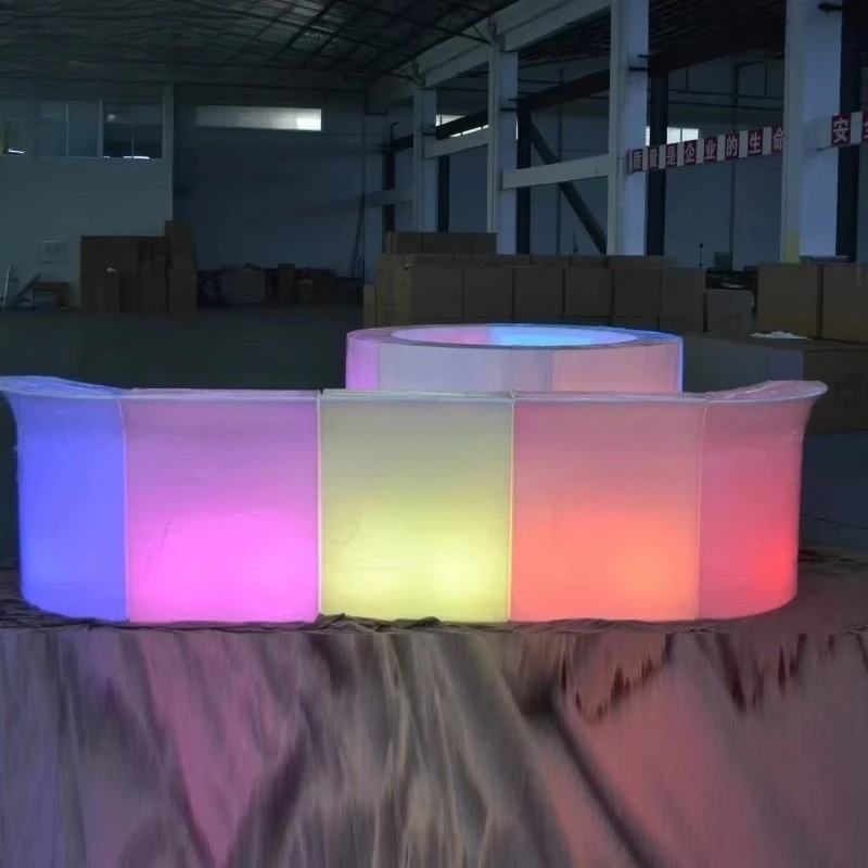 Leda High Quality Light Emitting Diode RGB Light Bar Counter Outdoor Party Event Portable Bar Counter