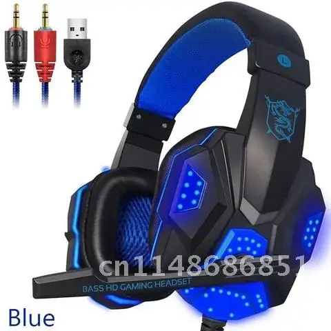 PC780 Gaming Headsets Big Headphones with Light Mic Stereo Earphones Deep Bass for PC Computer Gamer Laptop PS4 2.2M