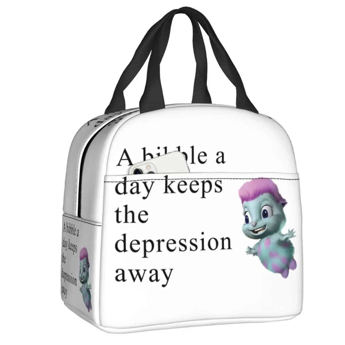 

Сумка для обеда Custom Bibble Meme, термосумка для мужчин и женщин, изолированная, сохраняющая тепло, для взрослых, для офиса