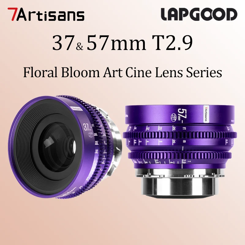 

7artisans 37mm 57mm T2.9 Серия Floral Bloom Полнокадровый ручной фикс-объектив для кино- и фотосъемки, объектив PL Cinema для фотографии