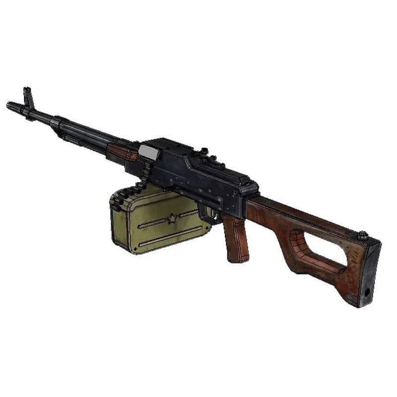 

3D Paper Model 1: 1 Size PKM Machine Guns Puzzle Toy