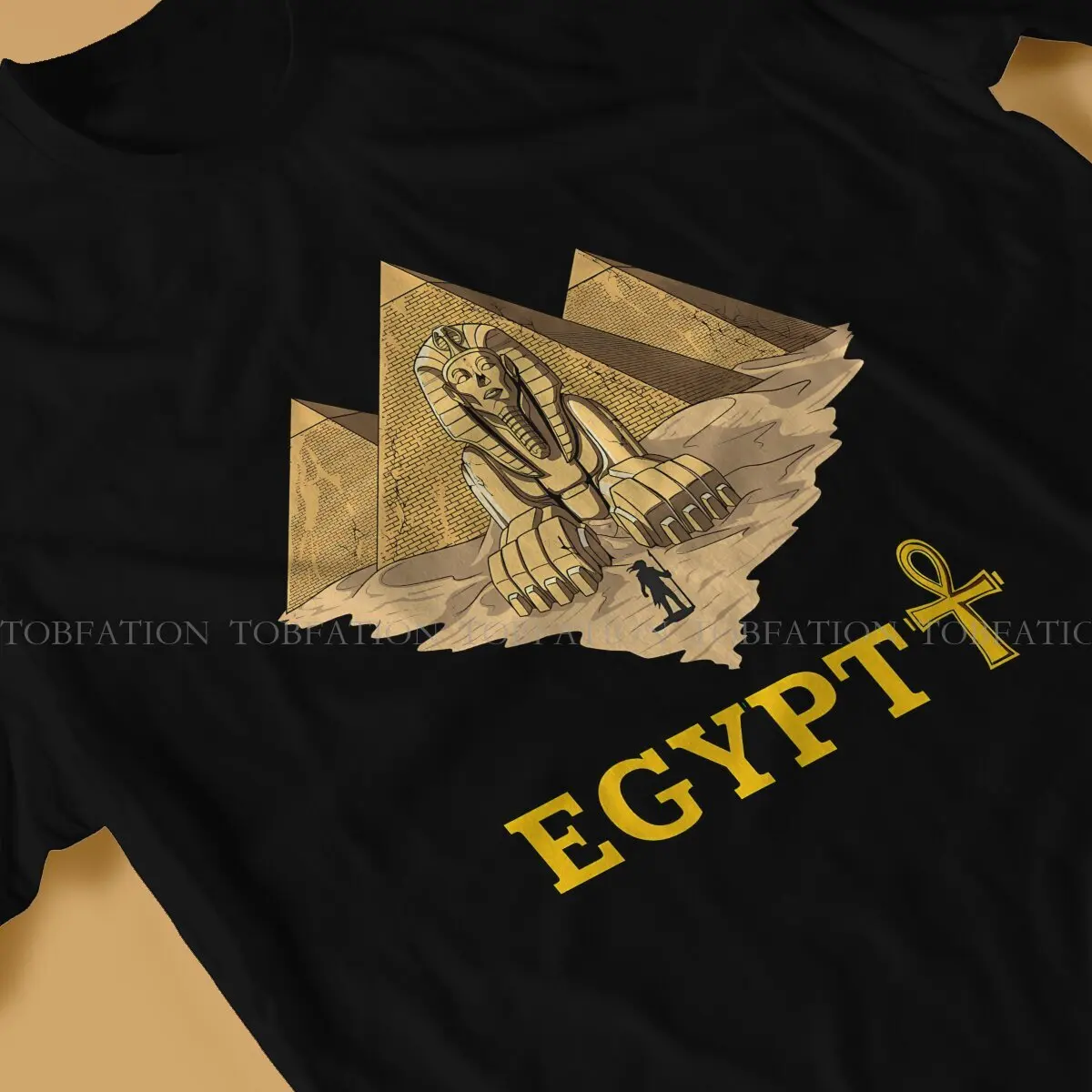 Egyptian Pyramids Sphinx Hip Hop TShirt Eye of Horus Egyptian Tops Comfortable T Shirt Men Short Sleeve Unique Gift Clothes