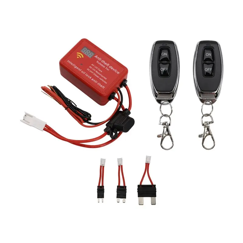 A20K-Immobilizer Digital Oil Circuit Drive Voltage Fuel Cut Off Anti-Theft Device 12V 24V For Car Yacht Motorcycle Scooter