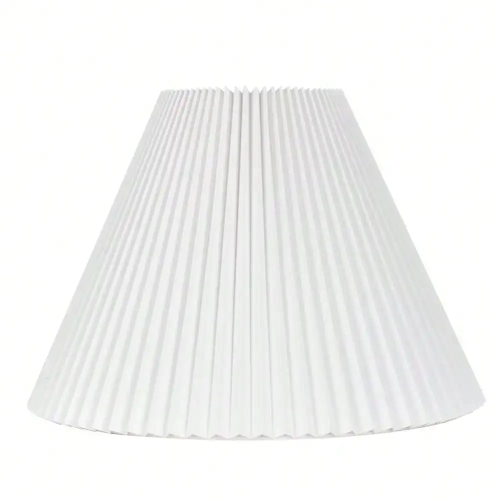 

6x15x11" inch White Knife Pleat Shade Easy Assembly for Bedroom Living Room Table& Floor Lamps, Farmhouse& Modern Home Decor