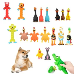 Squeaky Dog Rubber Toys Dog Latex Chew Toy Chicken Animal Bite Resistant Puppy Sound Toy Dog Supplies For Small Medium Large Dog