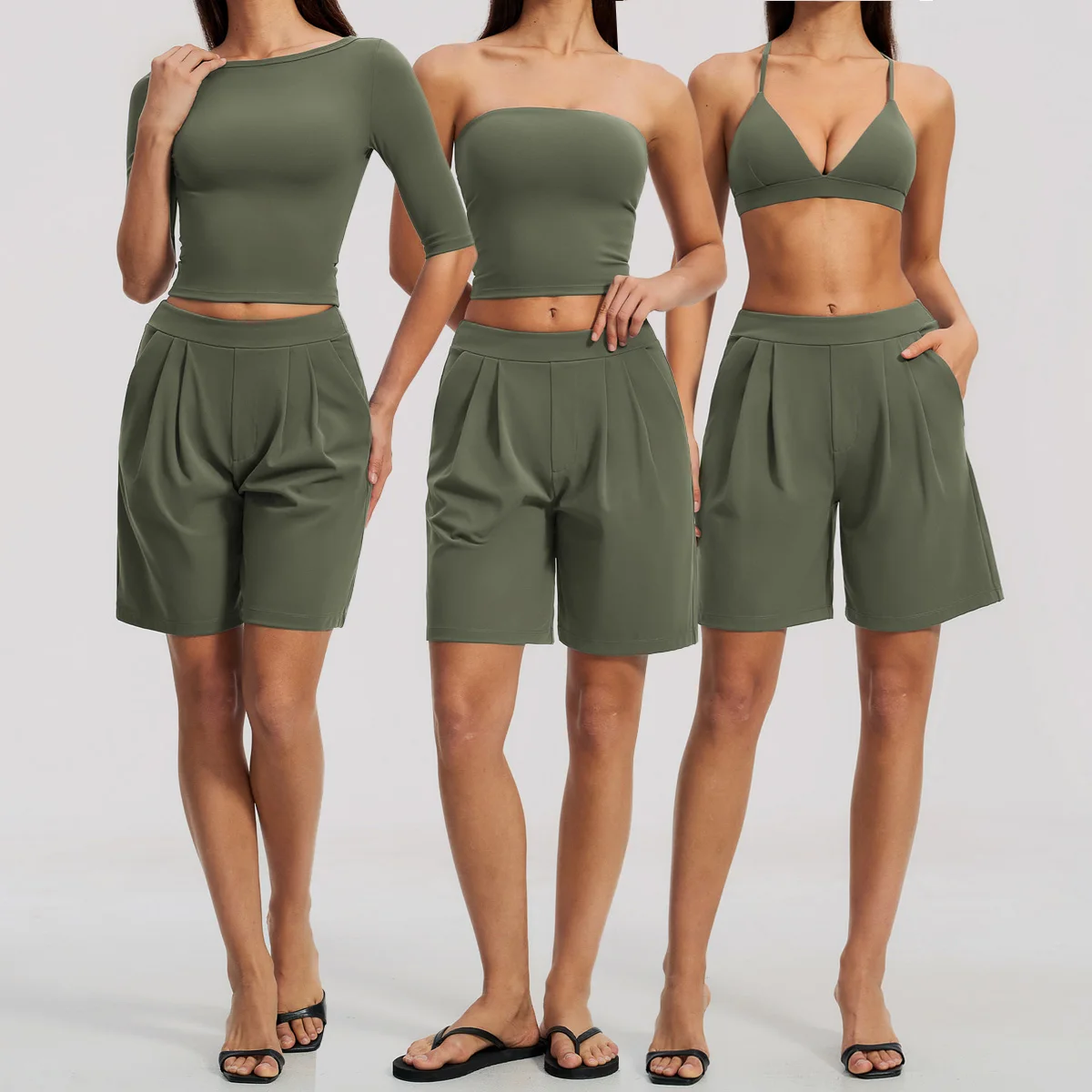 New Yoga Set 2PCS Workout Outfit Women Fitness Suits Sportswear Gym Tracksuit Shorts Set Sports Bra Athletic Wear Female Clothes