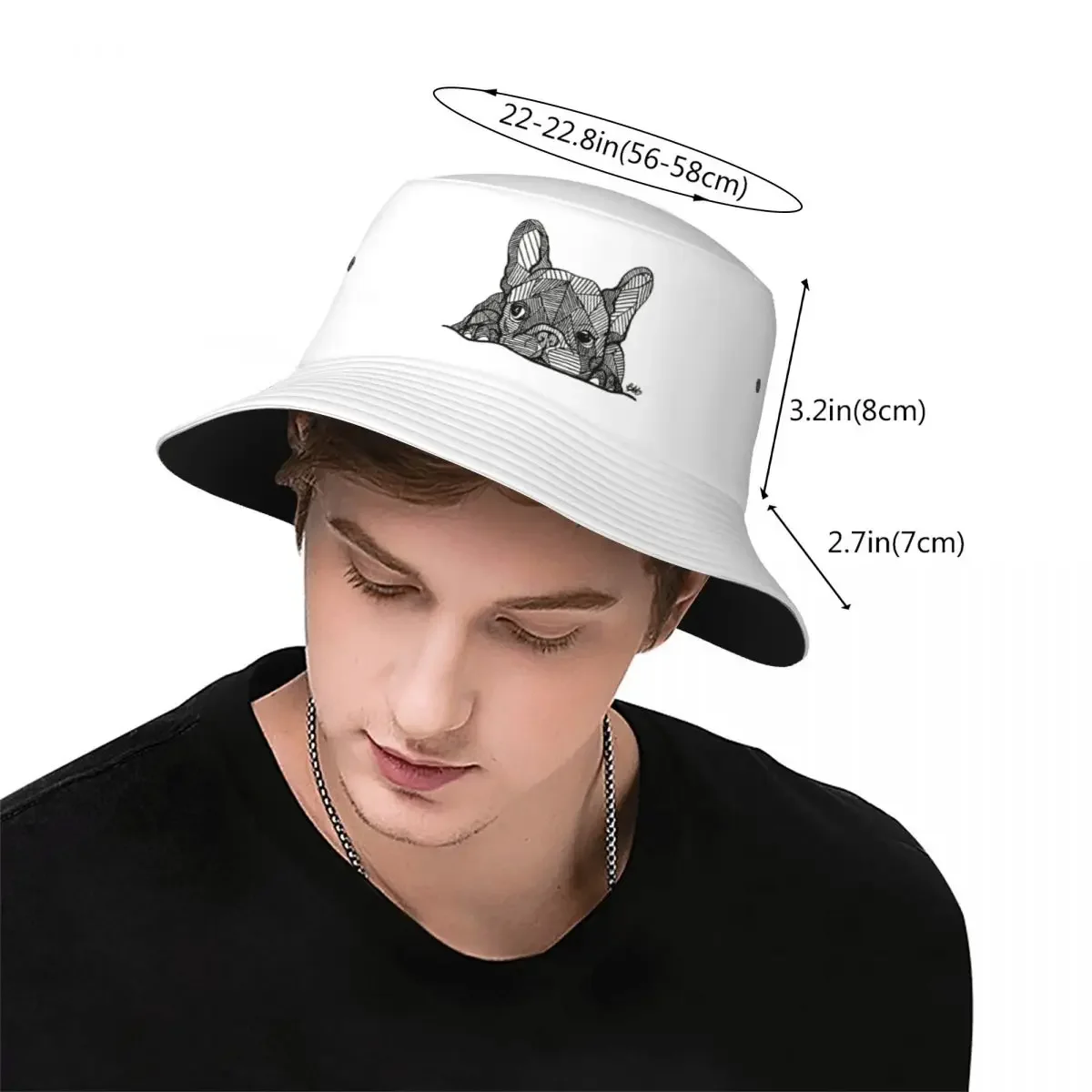 Wear Bucket Hats French Bulldog Puppy Bob Hats Men Women Cotton Fisherman Caps Dog Love Beach Fishing Cap Summer