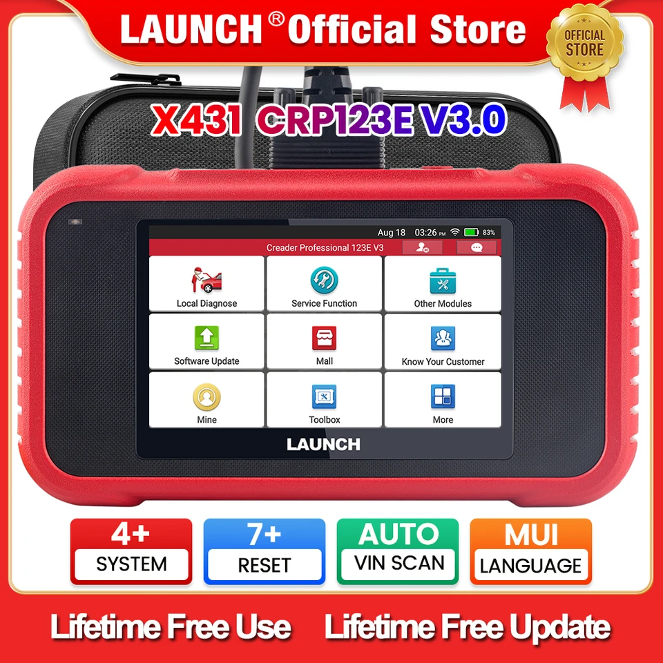 2026 New LAUNCH X431 CRP123E V3.0 Auto OBD2 Scanner ABS SRS Engine