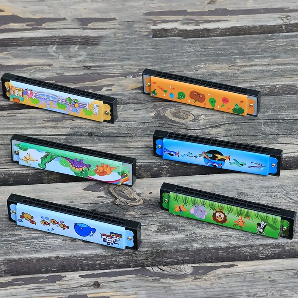 

Wind Instrument Metal Painted Harmonica Educational Montessori 16 Holes Harmonica 16 Holes Cute Mouth Organ