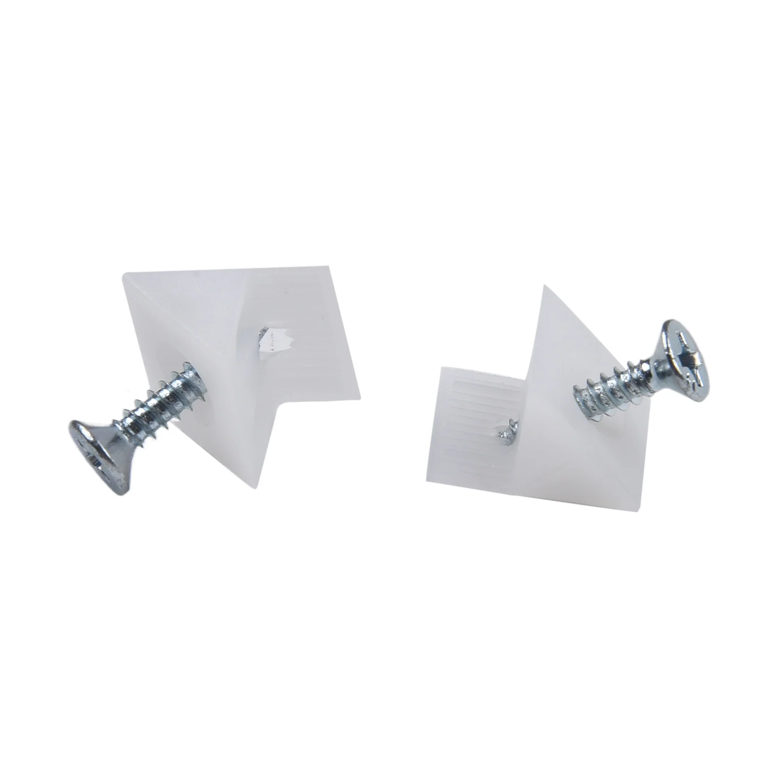 Plastic Angle Bracket Fasteners Set of 100 with Stainless Steel Screws for Drawer Bottom Reinforcement and Sagging Repair