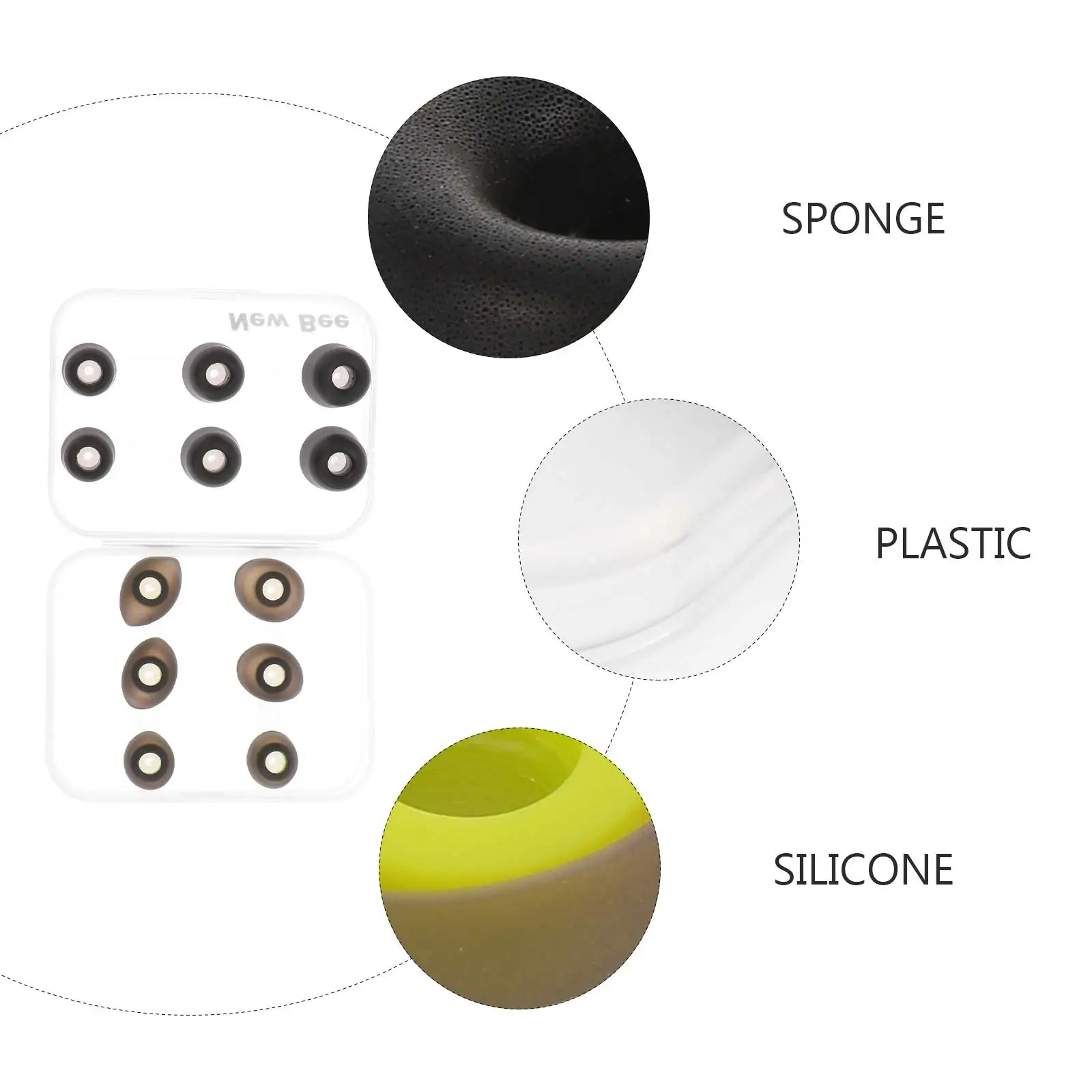 

Soft Memory Foam Ear Plugs Sponge Slow Resilience Comfortable Ear Tips Easy Install Earphone Earbud for Running