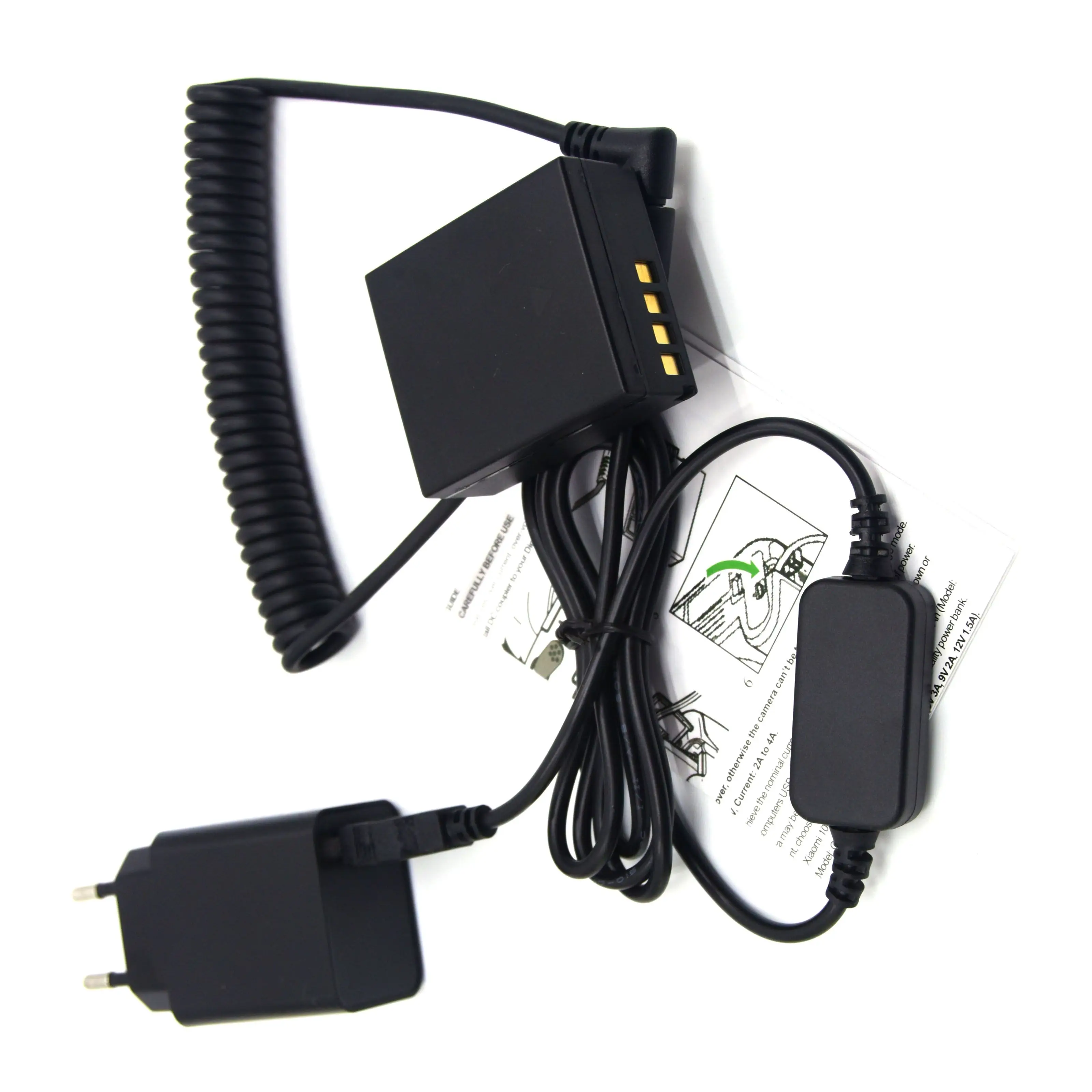 18W Fast Charger+USB Adapter Cable+BLH-1 DC Coupler PS-BLH1 Dummy Battery for Olympus EM1 MARK II EM1-2 Camera