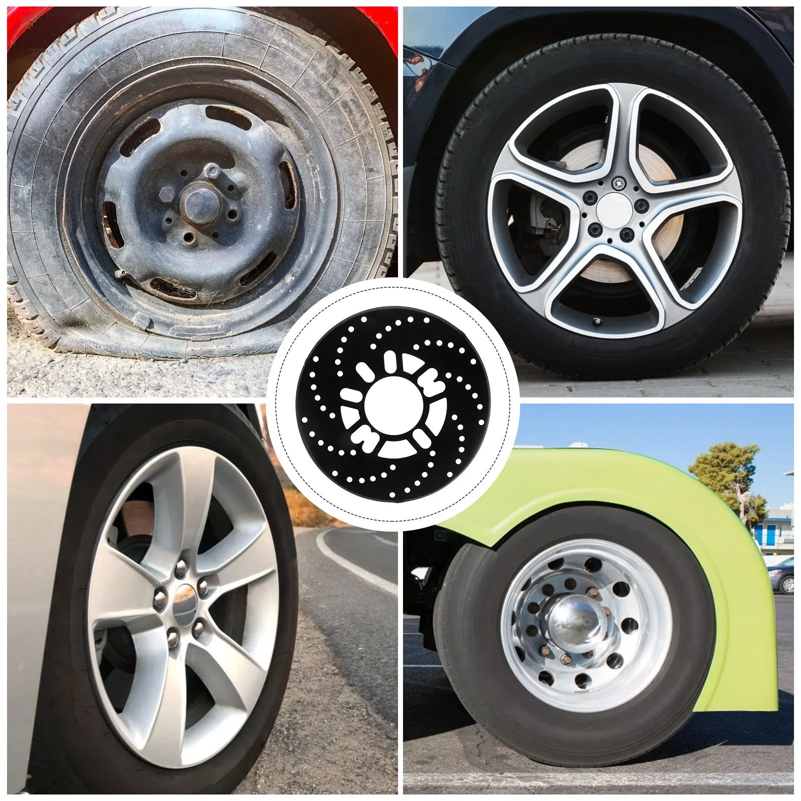 زوج واحد من غطاء قرص الفرامل من سبائك الألومنيوم، مظهر السيارة المحسن، تركيب سريع وسهل متوافق مع موديلات السيارات المتعددة #5