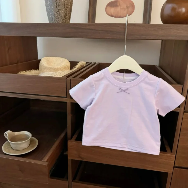 

Children's Summer Overalls Set for Girls Baby Ice Cream PurpleTDenim Overalls Two-Piece Set