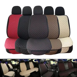 Car Seat Cover Accesorries Flax Summer Protect Cushion Protector Front Rear Full Set Vehicle Supplies Auto Interior Universal