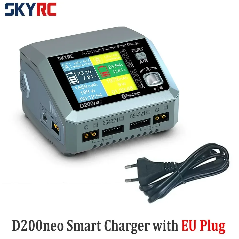 SKYRC D200neo Oplader AC 200W DC 800W 1-6S Lipo Batterij Balans Lader Ontlader multifunctionele Slimme Oplader