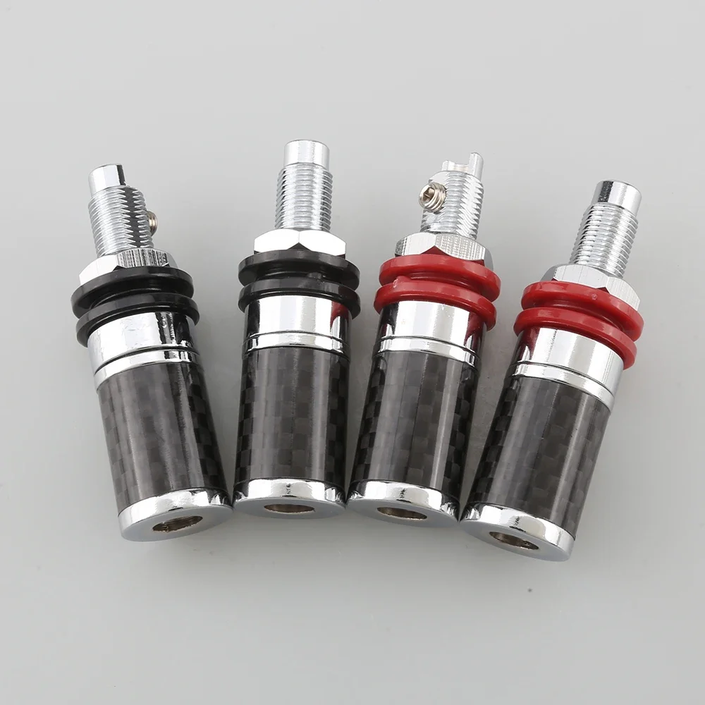 

4PCS Audiocrast ST650R Rhodium/ Gold/ Plated HIFI Amplifier Speaker Terminal Binding Post Socket 45mm Banana Plug Jack