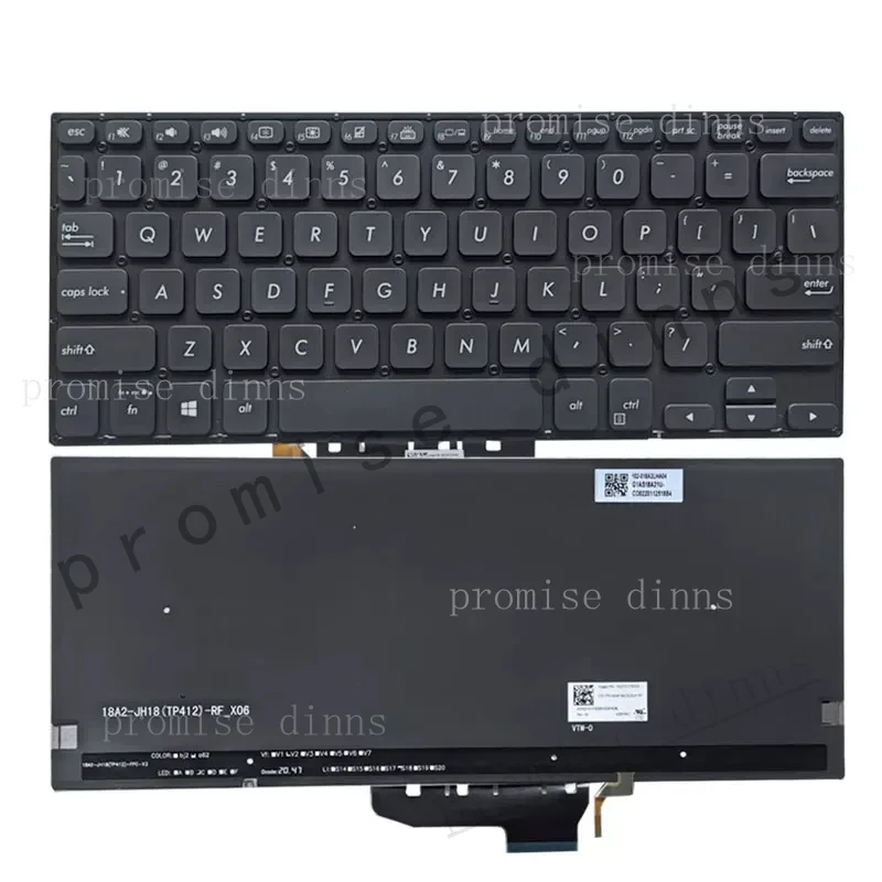 M  For ASUS VivoBook Flip 14 TP412U TP412FA SF4100 SF4100F Keyboard  Backlit
