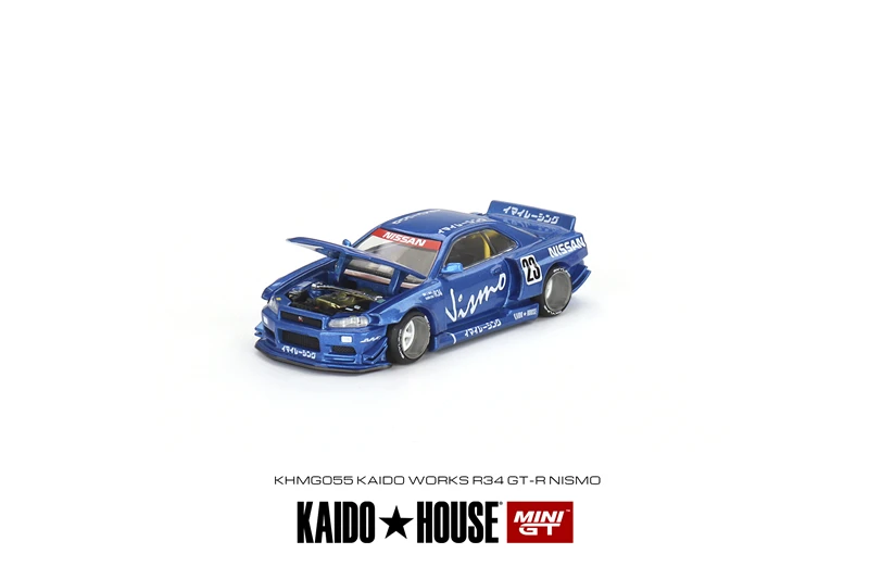 Kaido House + MINIGT 1:64 Honda NSX Nissan Skyline GT-R Datsun 510 Pro Street Full Carbon V1 Modelo de liga fundida