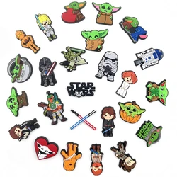 1pcs Disney Star War Theme Yoda Shoes Charms for Shoe Decoration Accessories Diy Decorate Cute Funny Unisex Charm Kids Women Set