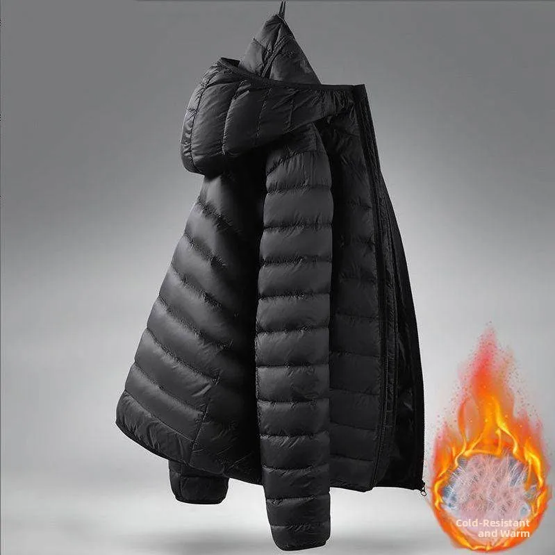 

Мужская легкая куртка из хлопка с капюшоном, стеганая, свободного кроя, теплая, для осени и зимы, молодежная мода, длинный рукав