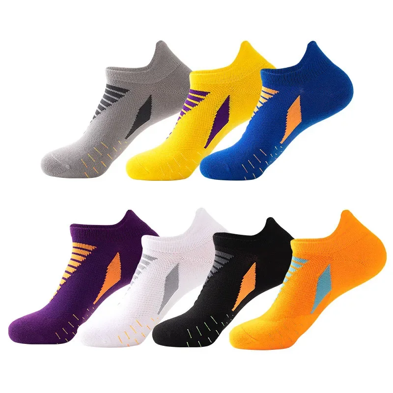 Fashion Three Pairs Spring and Summer New Socks for Running Professional Sports Socks Quick-Drying Outdoor Basketball Sock Short