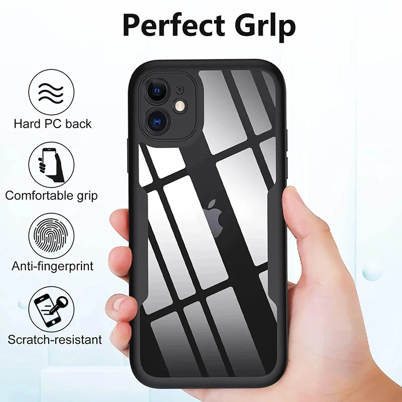 Чехол с поворотом на 360 градусов для iPhone 15 14 13 12 11 Pro Max 14 Plus XS MAX XR, прозрачный чехол для всего тела, прочная встроенная защитная пленка для экрана
