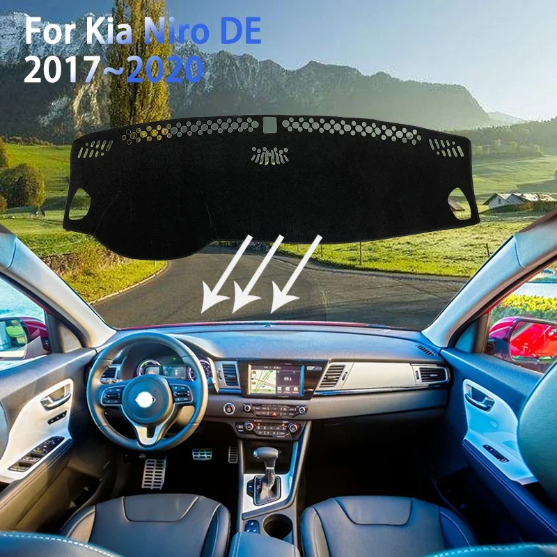 

Dashboard Cover Avoid Light Pad Instrument Platform Mat For Kia Niro DE 2017~2022 Fit Hybrid E-Niro Interior Mouldings Accessory