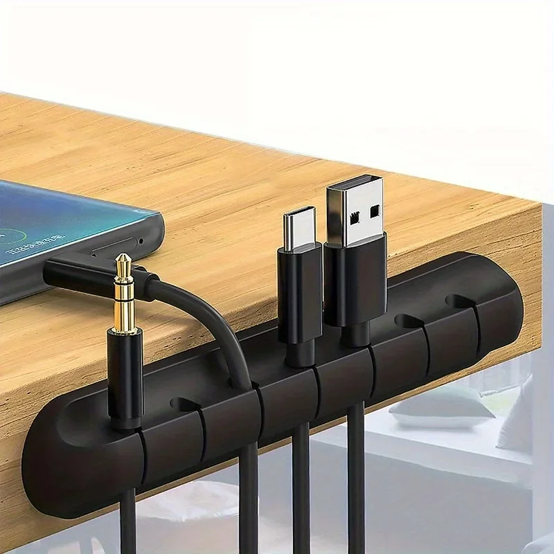 Self-adhesive Power Cord Clip - Organize Your Desk with This Desktop Data Cable Manager image 4