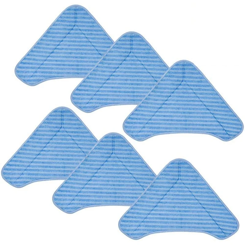 Triple-Cornered Replacement Mop Pads For Pursteam Thermapro Elite 12 In 1 Pureclean XL Rolling Steam Cleaner (6 Packs)