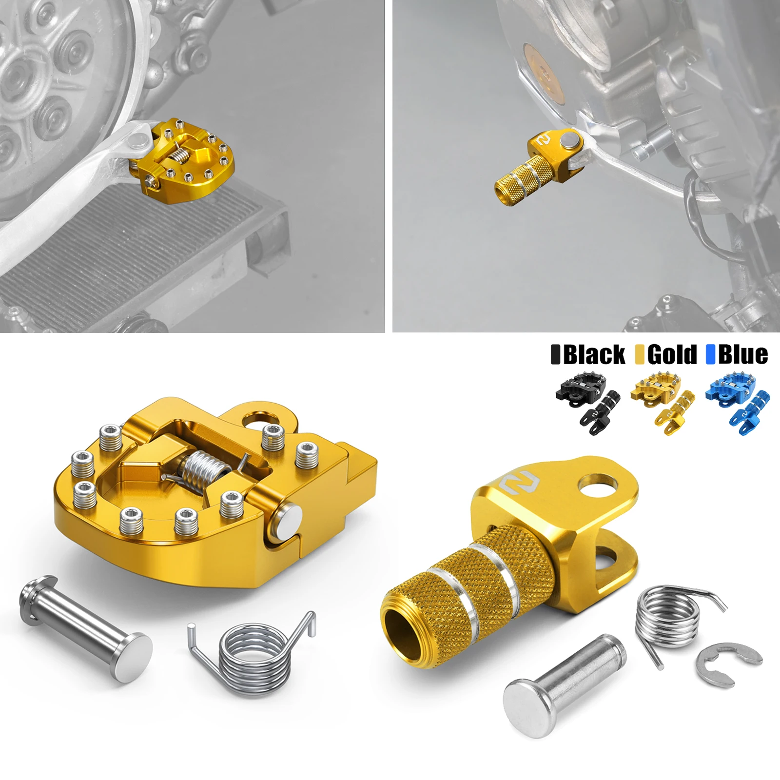 

NICECNC For Suzuki 2000-2024 DRZ400 DRZ400E DRZ400S DRZ400SM DR-Z 400 400E 400S 400SM Adjustable Shift Lever Tip Brake Pedal Tip