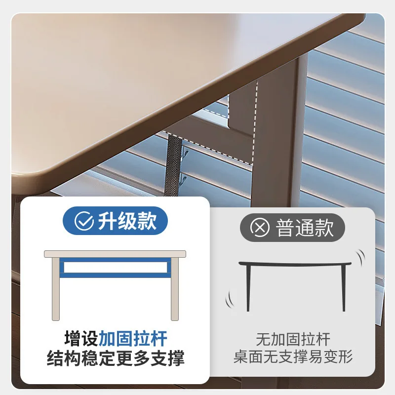 Home student desk dormitory bedroom study writing desk bookshelf integrated table hole board storage