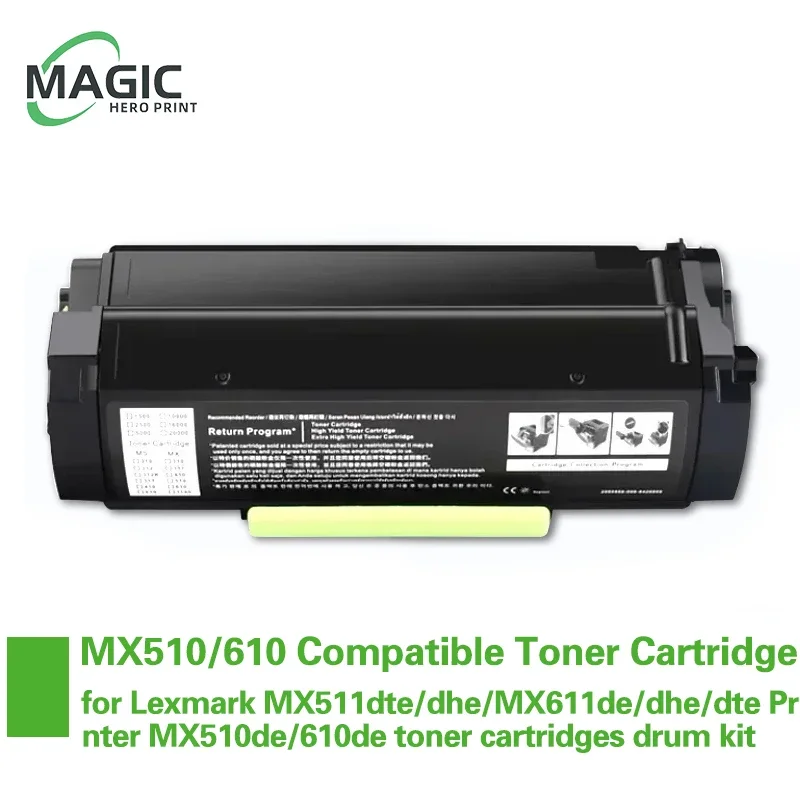 

Compatible Toner Cartridge MX510/610 for Lexmark MX511dte/dhe/de MX611de/dhe/dte Printer MX510de/610de toner cartridges drum kit