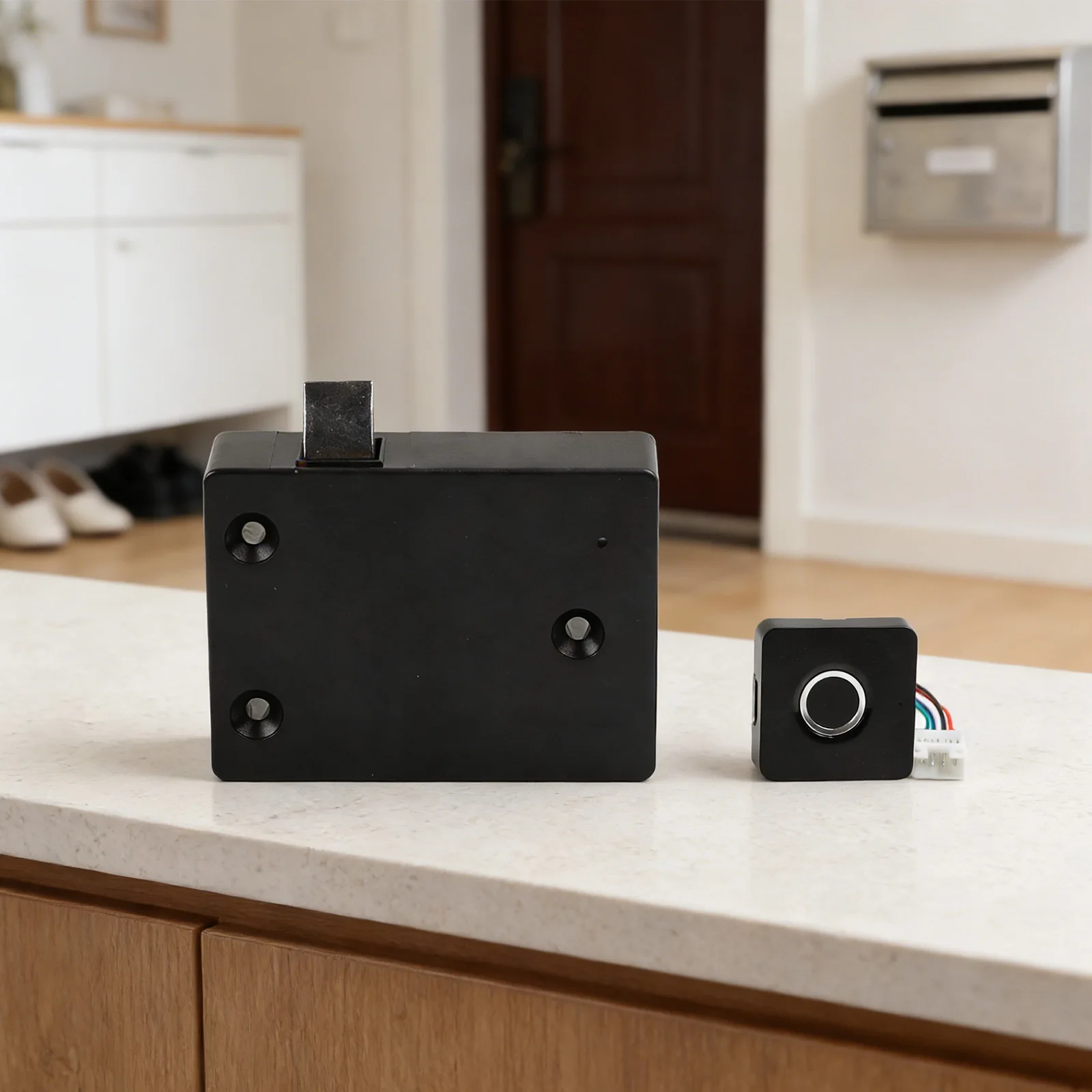 Smart Drawer Lock Fingerprint Lock Secure Reliable Versatile ABS Compatible Remote Management Control Cabinets