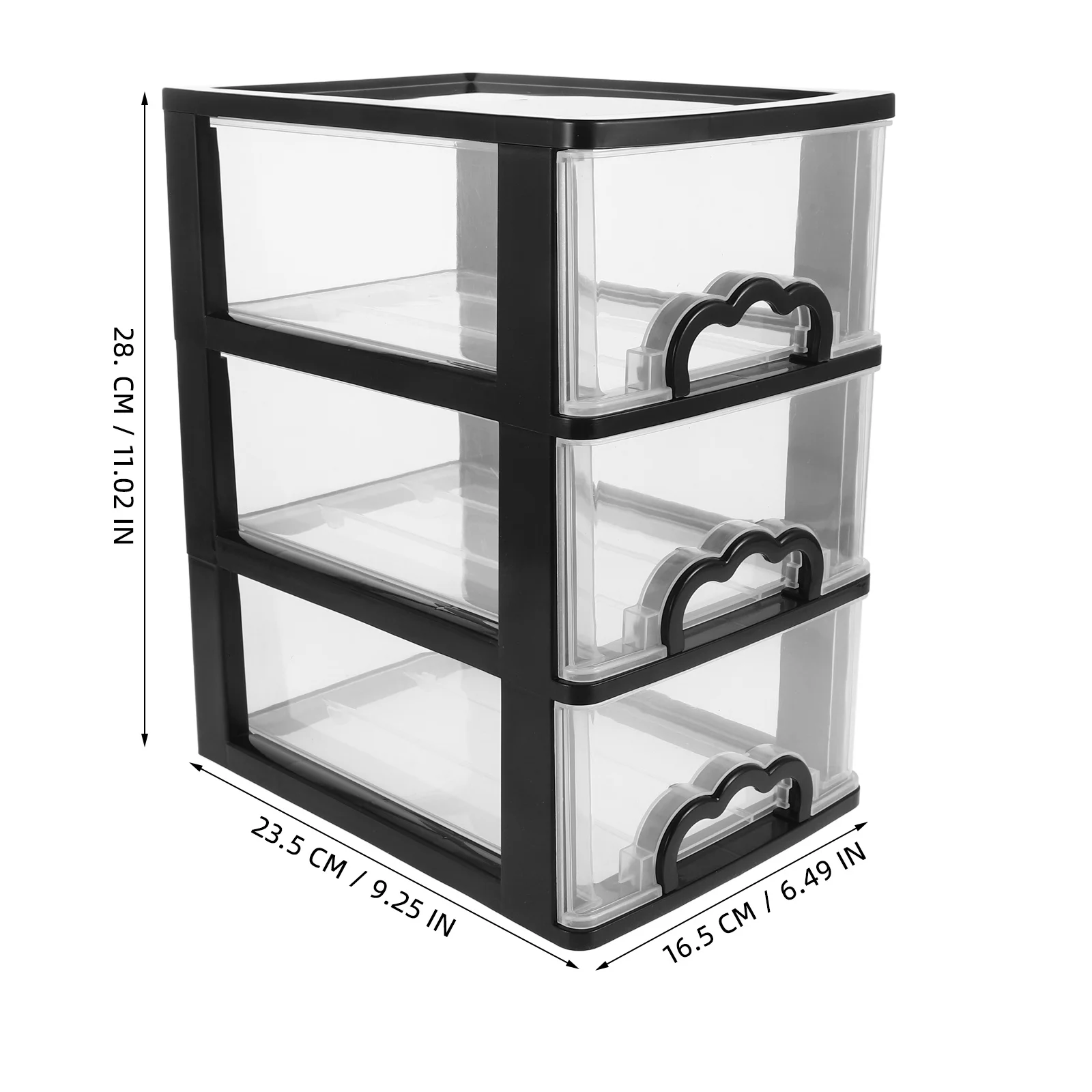 منظم درج سطح المكتب البلاستيكي القابل للتكديس، صندوق تخزين منزلق مكون من 3 طبقات لمستلزمات المطبخ والمستحضرات التجميلية