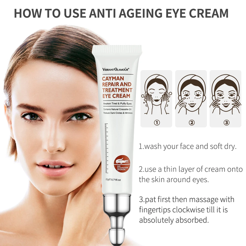 

Anti-Aging Crocodile Eye Cream Eye Repair Reduces Dark Circles Under Eyes Puffy Repair Crocodile Cream Moisturizing Eye Care